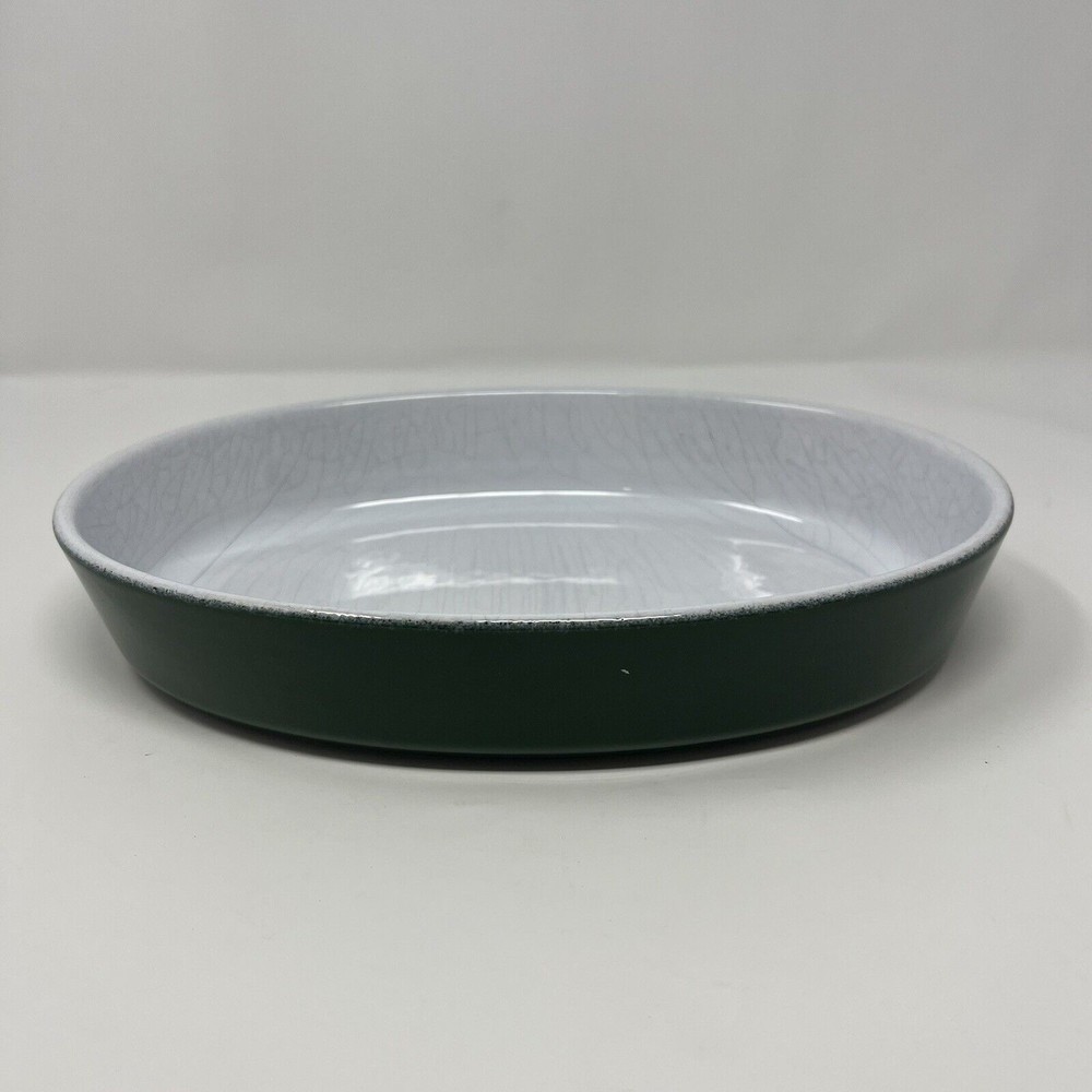 Vintage France Emile Henry Oval Baking Dishes 01.07 Green Casserole